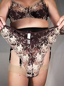 Shemale Valisere in a vintage dress - 46 images