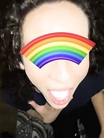 Beautiful transgender women drenched in semen