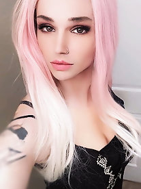 Tgirl harlot is playing herself