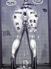 Smiling strumpet likes the taste of jizz