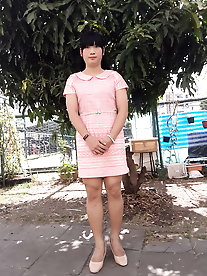 FN006 Iand#039;m a kathoey in a Thai patterned dress