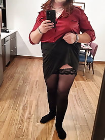 Red Satin Shirt Dinner Time