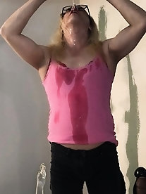 Sissy Slut Ashley Jolene Getting Soaked with Piss