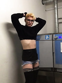 Sissy walking in public