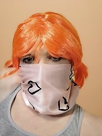 A chick in snow white underwear is having fun with a guy in his car