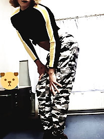 Sexy-shaped tranny cutie is having fun