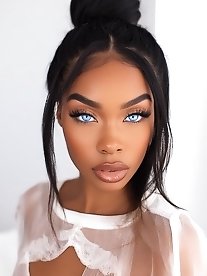 Blue eyed trans performer Lulu Ai gets her tight pussy railed