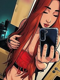 Sandra Devil reading Komiks and gets horny as hell